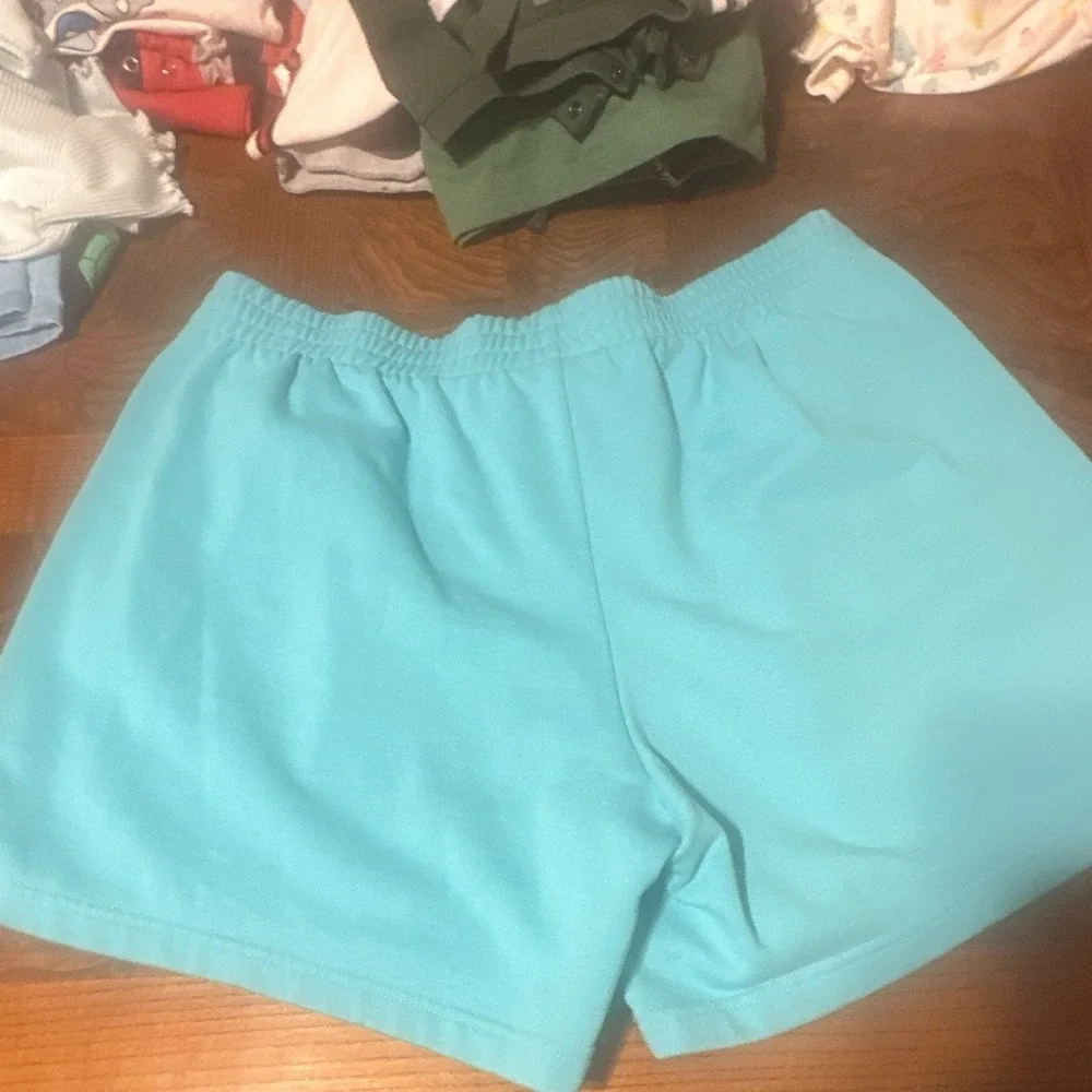 Champion Men's XL Blue Knit Athletic Shorts Drawstring Elastic Waist Logo